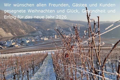 Weihnachts- und Neujahrskarte - Wir w&uuml;nschen allen Freunden, G&auml;sten und Kunden gesegnete Weihnachten und Gl&uuml;ck, Gesundheit und Erfolg f&uuml;r das neue Jahr 2026